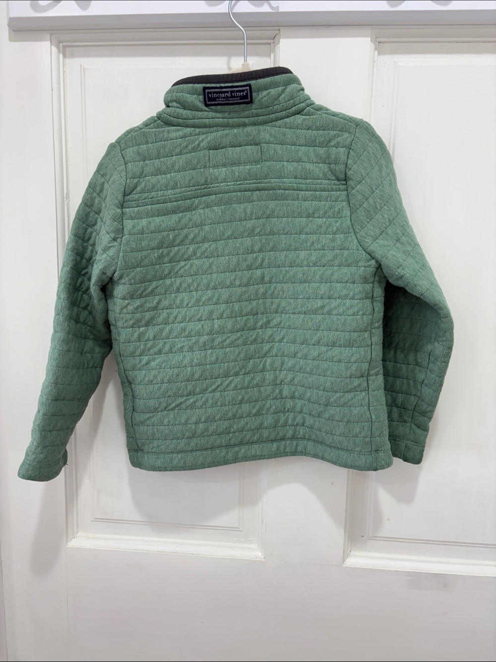 Vineyard Vines Kids Quilted Pullover in Sage - Picture 2 of 3